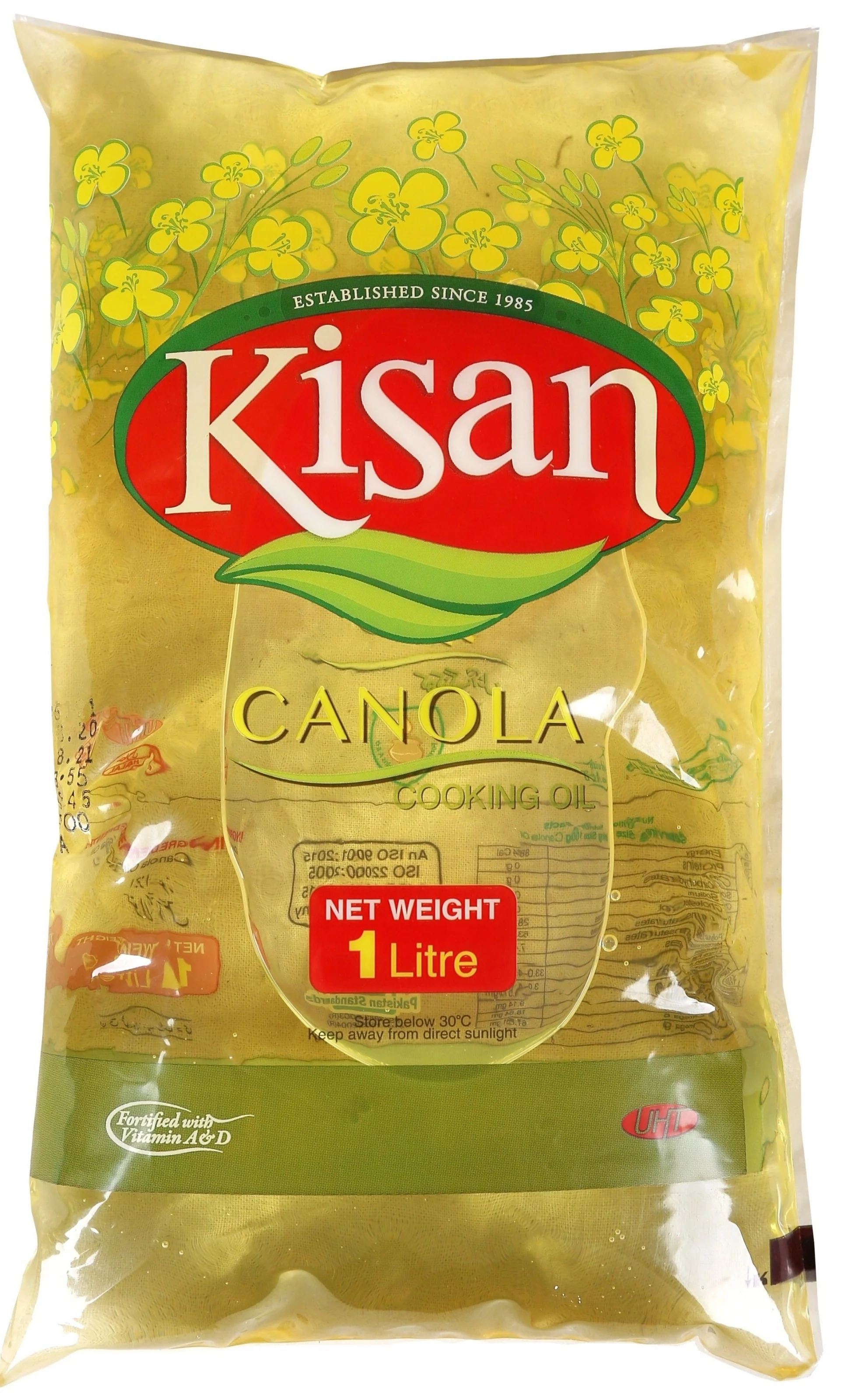 Kisan Canola Oil 1L Pouch